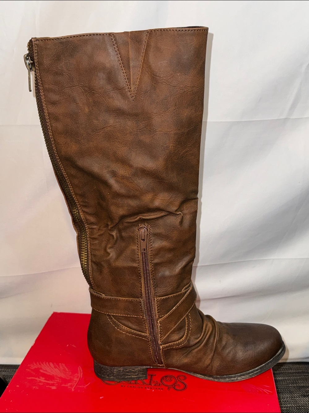 Carlos Santana Brown Leather Boots - Picture 5 of 11